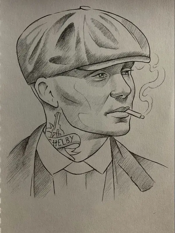 Thomas Shelby em 2021 | Desenho de rosto, Desenhos de gangster, Desenhando retratos | Desenhos de gangster, Desenho de rosto, Coisas simples para desenhar