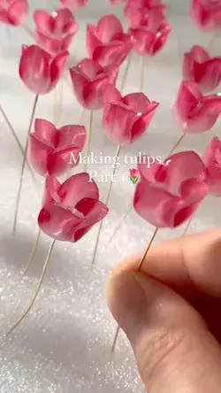 Making tulip earrings! 🌷✨ by @sweetshopjewelry