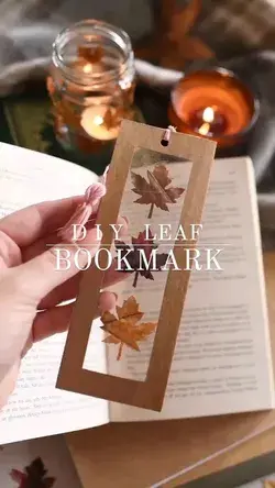 beautiful DIY leaf🍁 bookmark 💫