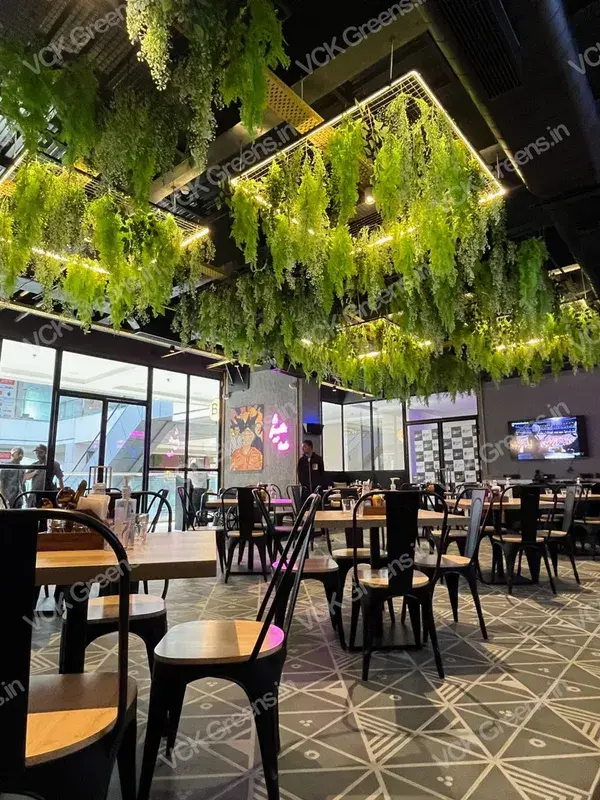 Artificial Hanging Creepers in a Cafe