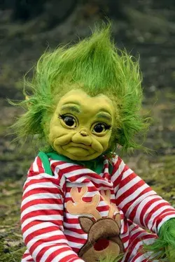 Christmas Grinch Doll STRIPE CLOTHES