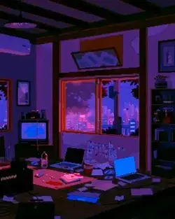 pixel art video LA night 90s old tv digital art 3d artwork synthwave music video