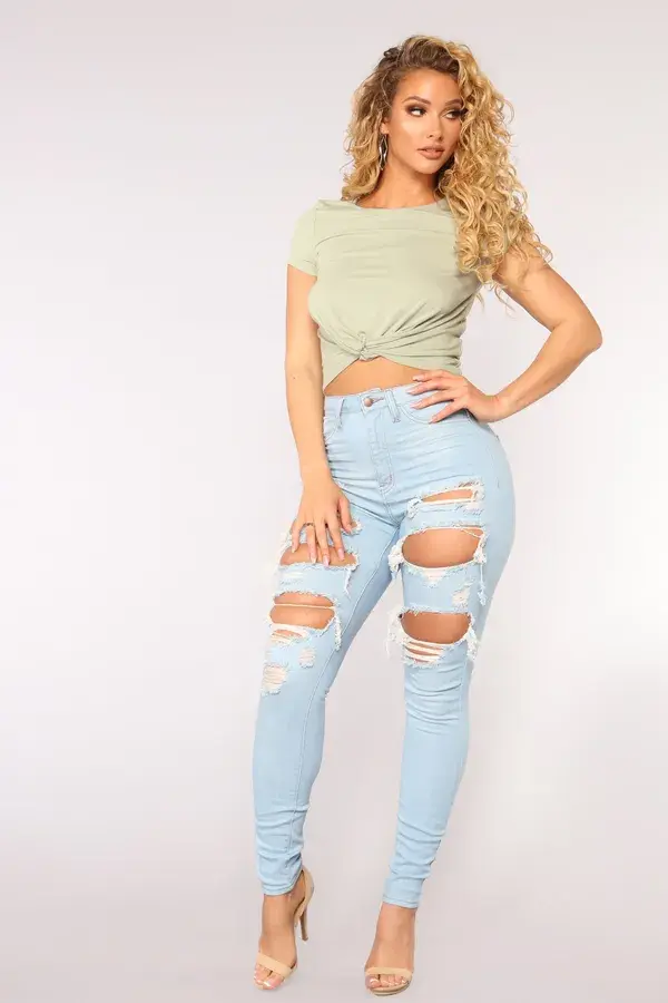 Live Let Live Skinny Jeans - Light Blue Wash - 11