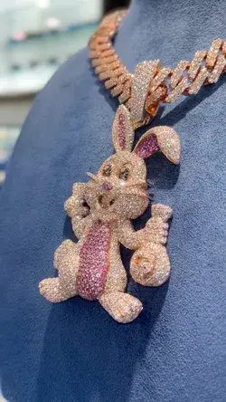 Freddie Gibbs Custom Diamond Rabbit Pendant