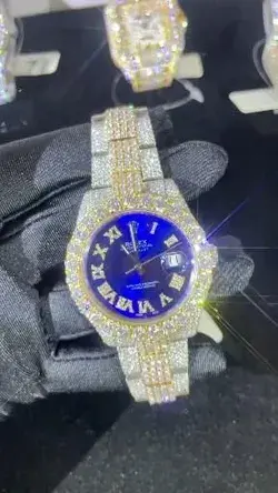 rolex datejust vvs moissanite diamond iced out customized hip hop jewelry watch