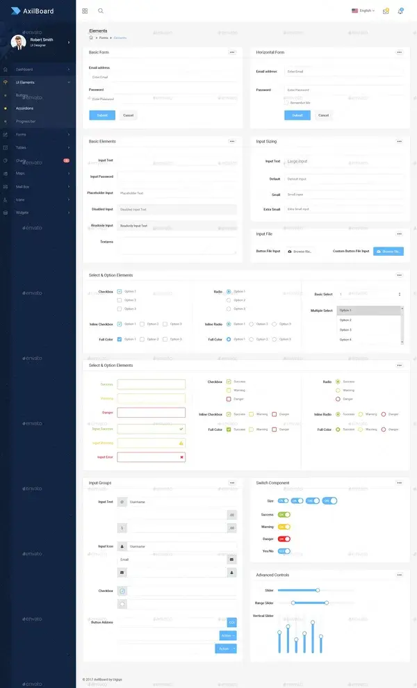 AxilBoard - Clean Admin Dashboard UI &amp; Page Template Preview - GraphicRiver