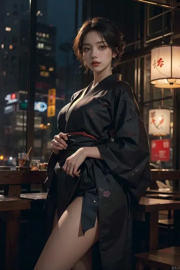 Girl in kimono