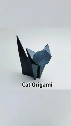 HD version of cat origami tutorial, you can definitely learn it