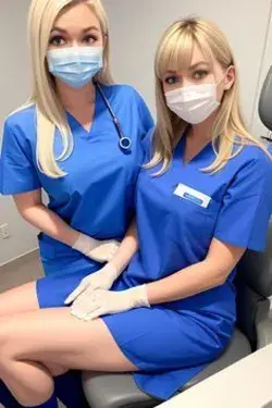 During checkup, baby does adorable flirting with nurse