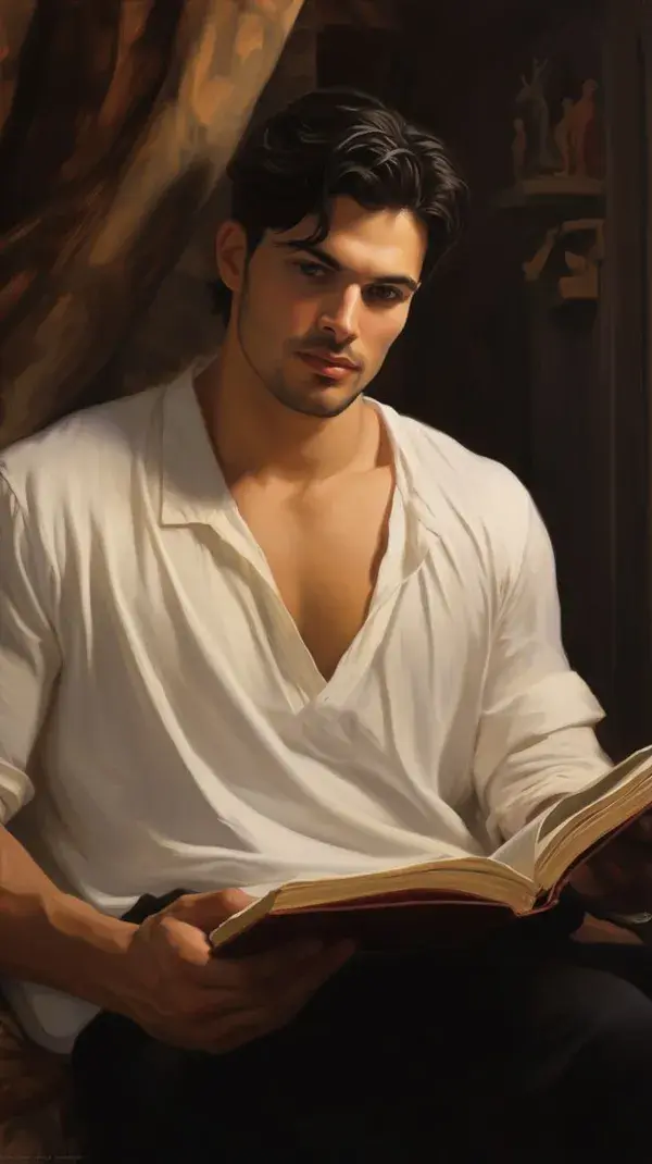 Portuguese Handsome Young Man Reading #Portuguese #Handsome #man #guy #avatar #wallpaper