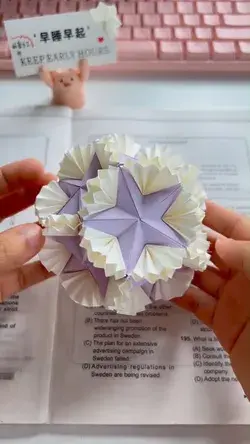 Shock! 60 pieces of paper can be used to fold a butterfly flower ball