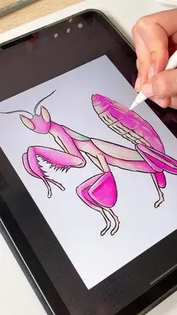 Orchid Mantis Vinyl Sticker – Botanical Bright