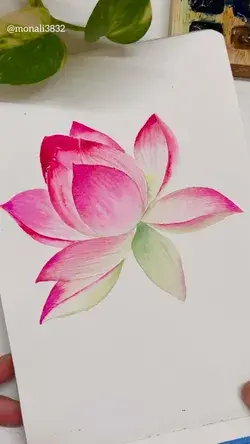 How to paint a detailed Lotus in watercolours!!