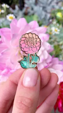 Dahlia Enamel Pin – Botanical Bright