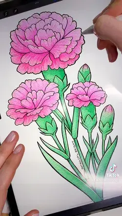 Carnation Vinyl Sticker – Botanical Bright