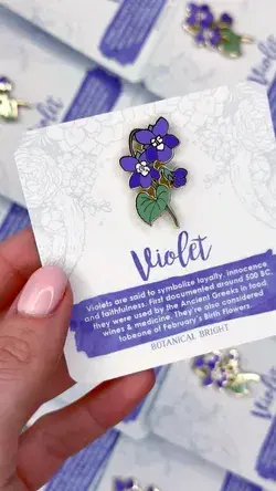 Violet Enamel Pin – Botanical Bright - Add a Little Beauty to Your Everyday