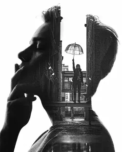 Double Exposure of Silhouette Woman and Man Face in Photoshop #doubleexposure #photoshop