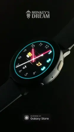 Neon Lights Watch Face for Galaxy Watch, Watch3, Galaxy Active, Gear s3