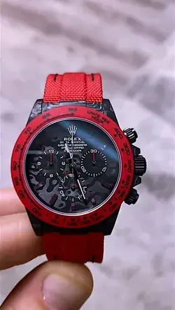 Rolex DiW 勞力士 Carbon Daytona RED EDITION UNIQUE [Video] in 2022 | Fancy watches, Luxury watches f...