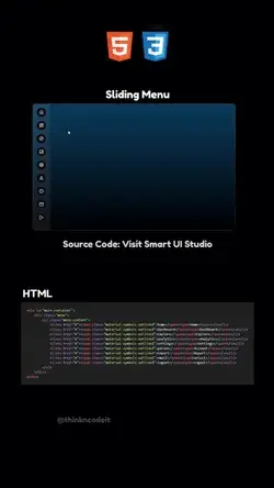 CSS sliding menu