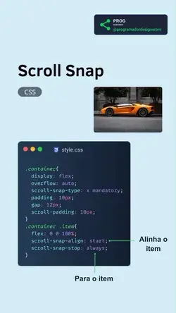 Scroll snap carousel