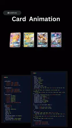CSS Pokémon card animation