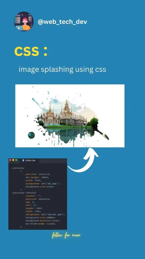 Css splash effect