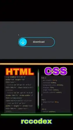 html css download button animation