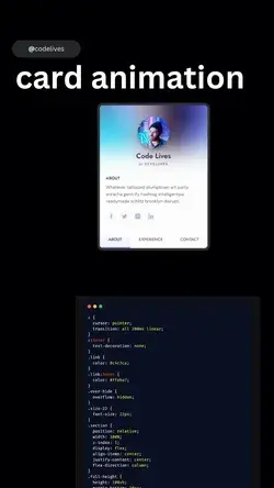 CSS card animation