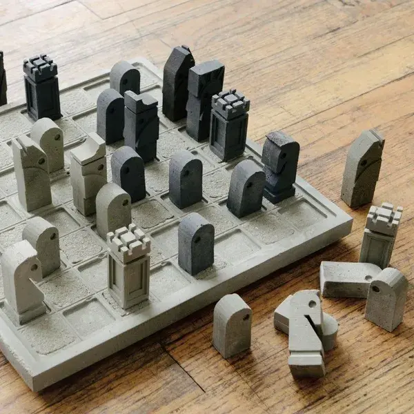 Jordy Virguetti Brutalist Hand Made Chess Set