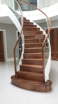 Accent  Design Curved Shaped Glass Stairs Ideas