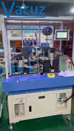 High Precision PQ Transformer Coil Automatic Teflon Tube Insertion Winding Taping Casing Machine