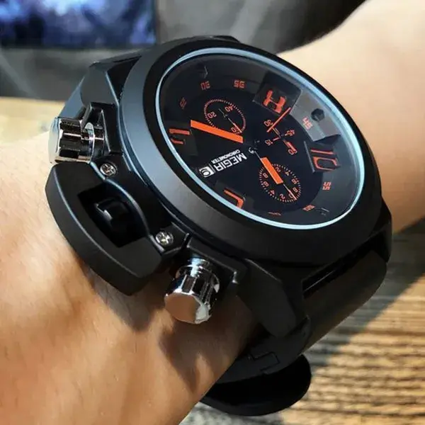 Silicone Strap Casual Quartz Wrist Watch
