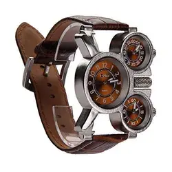 Vakind Men&#39;s Quartz Military Wrist Watch with 3-Movt 23mm Stainless Steel Band Sport Watches (Brown) : Amazon.co.uk: Fashion