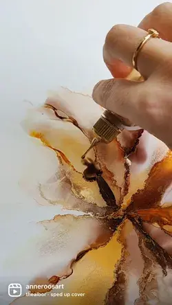 Beautiful Wispy Alcohol Ink technique