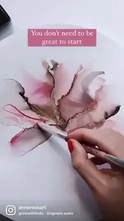 Alcohol Ink Wispy Flower Tutorial