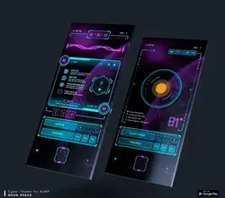 Cyber Theme for KLWP - NEON SPACE