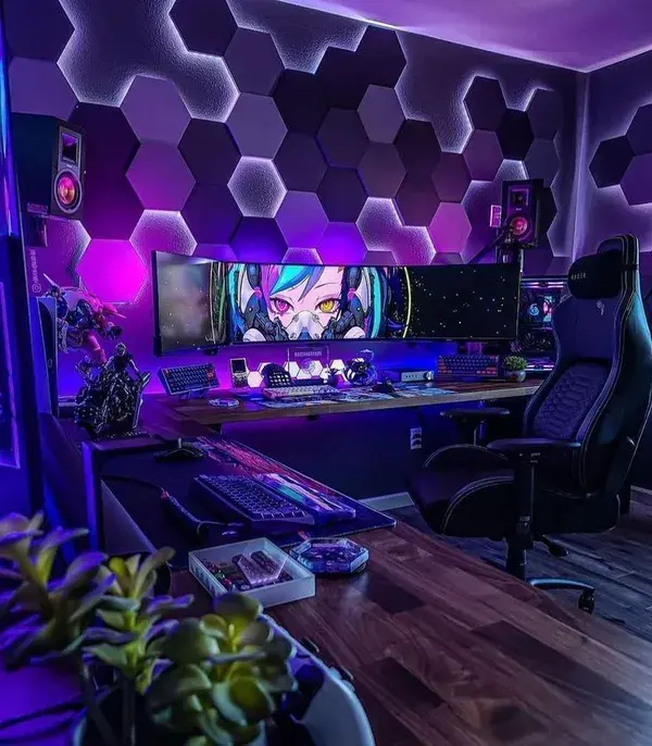 gamer room design gaming aesthetic small game room design gaming desk gaming computer gamer decor