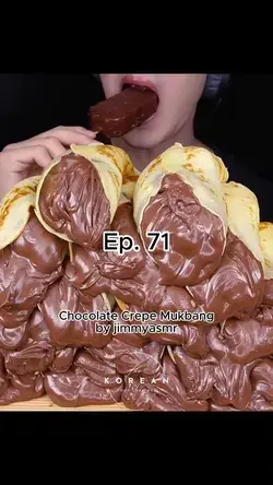 Chocolate Crepe Mukbang ASMR