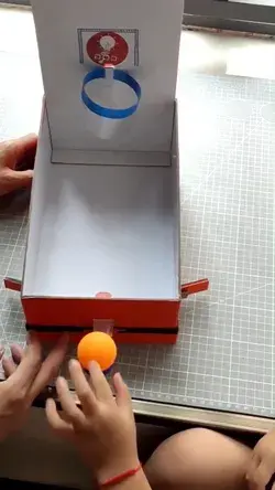 Basketball cardboard craft for toddlers