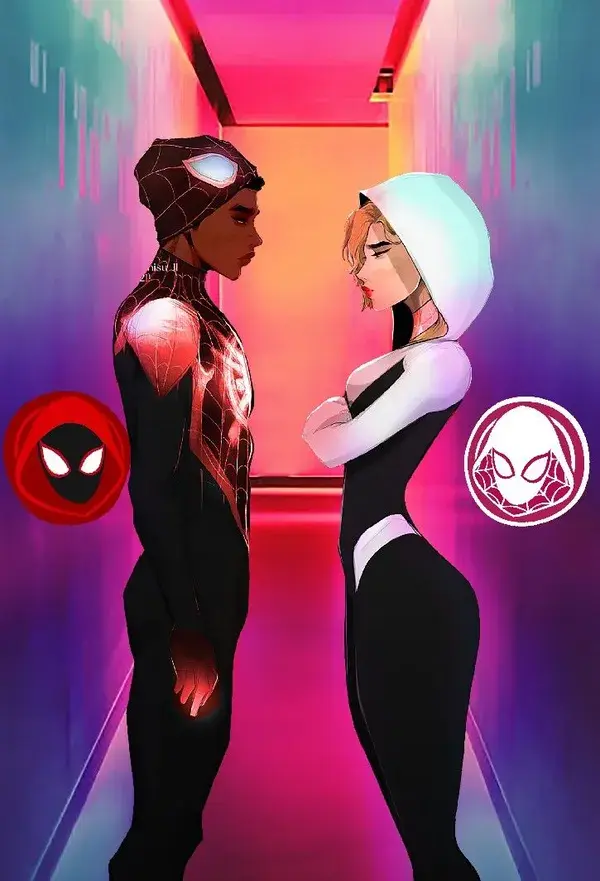 Miles Morales & Gwen Stacy Coloured (After)