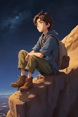 A Studio Ghibli-style illustration of a 16 year...