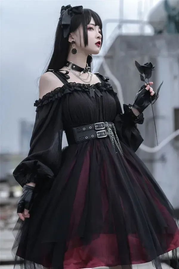 Midnight Dark Princess Gothic Lolita OP Dress