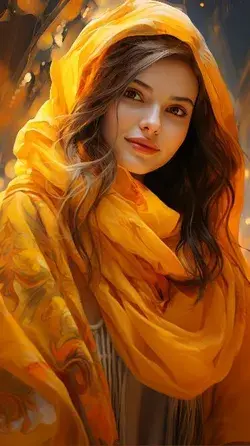 Girl With a Orange Scarf