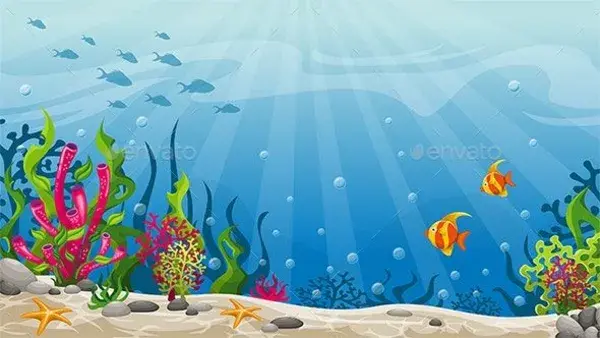 Illustration of Underwater Landscape, Vectors | GraphicRiver