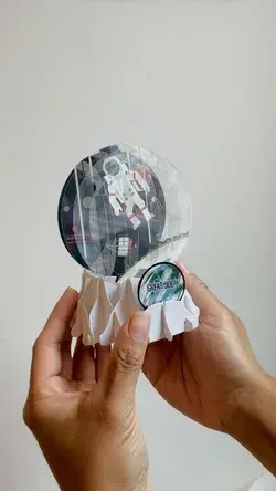 Astronaut Pop-Up Snow Globe Greeting Card