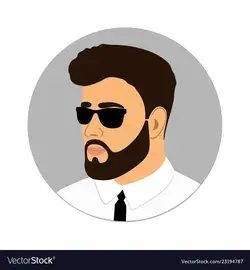 Man icon gentleman logo a with beard Royalty Free Vector