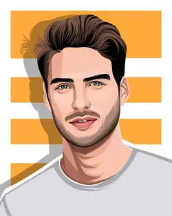 Cartoon portrait illustration | Fanart | vector art