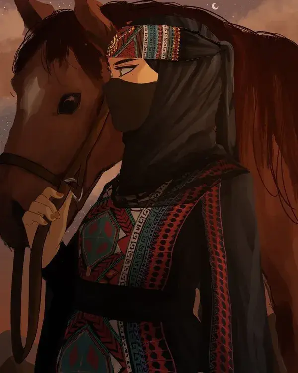 Horse girl aesthetic arab girl
