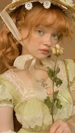 ♡︎𝒾𝓃𝓈𝓉：aliccevis #vintage #aesthetic #cottagecore #fairy #redhair #dollette